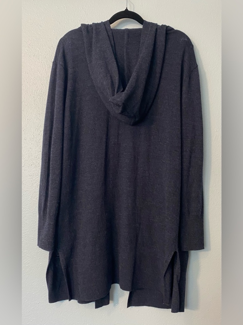 Rachel Roy Merino Wool Long Hooded Open Cardigan Sweater with Pockets - Picture 2 of 16